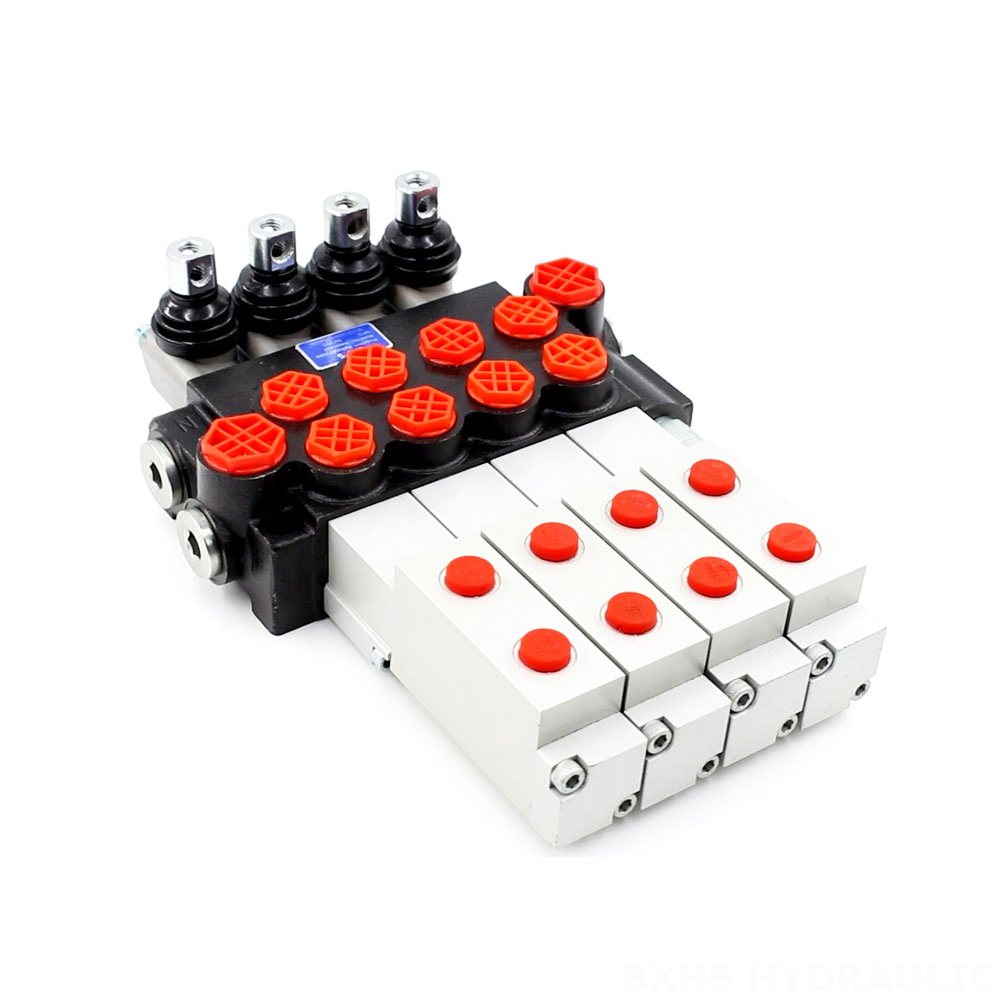 P40 Hydraulic and Manual 4 Spool Monoblock Directional Valve image